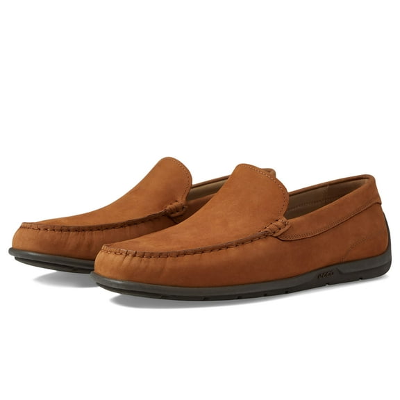 ECCO Classic Moc 2.0 Slip-On (Mens, Camel Nubuck, EU 41 (US Men's 7-7.5), Medium)