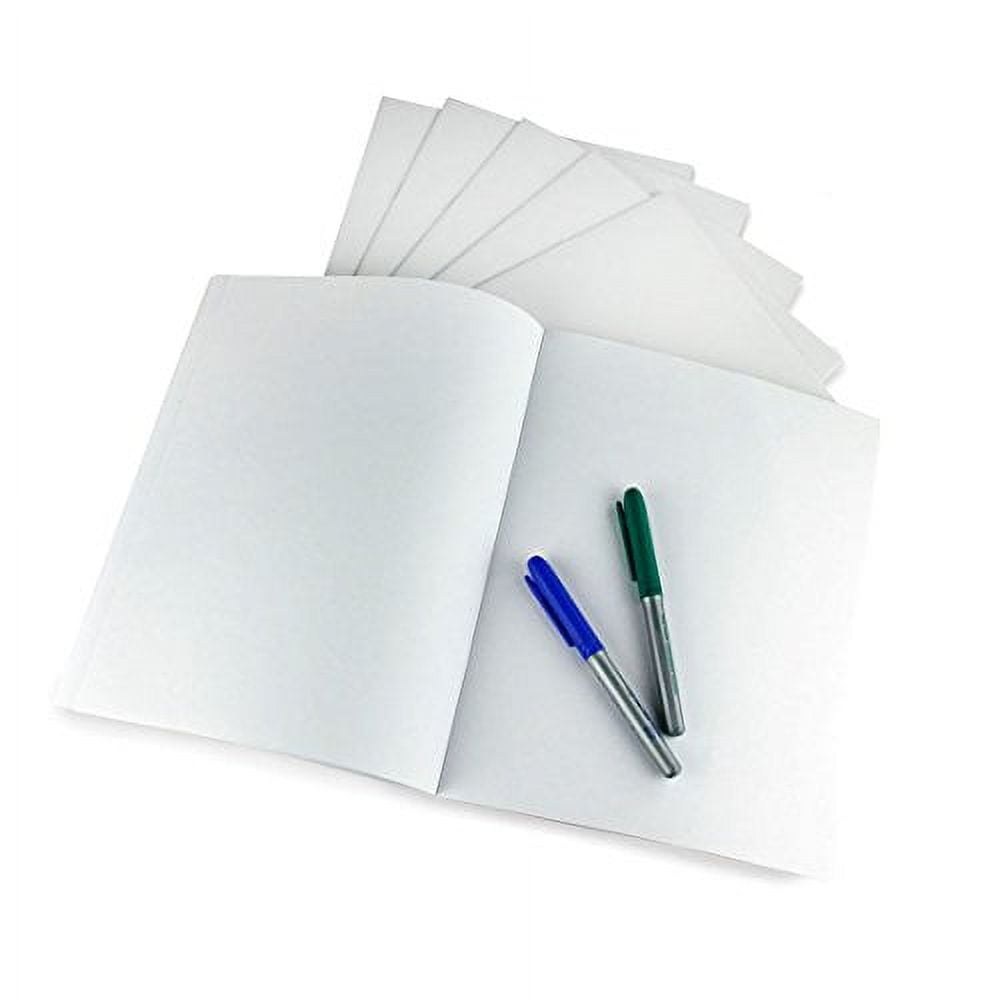Hygloss Pocket-Size White Blank Books – 4.25 x 5.5 in, 100-Pack for Journaling & Crafts