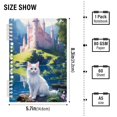 thumbnail image 3 of Cats Castle Pool Leaves Grass Ring Binder Notebook Journey Note Diary College Ruled Spiral Notebook Study Loose Leaf Paper A5 60 Pages, 3 of 8