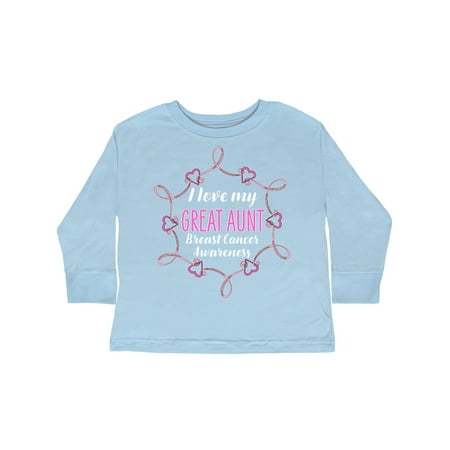 

Inktastic I Love My Great Aunt- Breast Cancer Awareness Gift Toddler Boy or Toddler Girl Long Sleeve T-Shirt