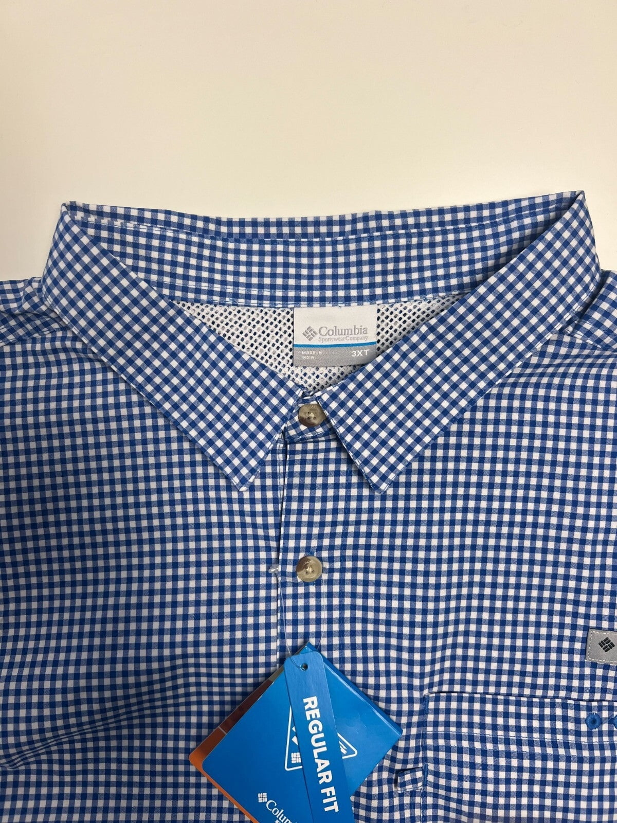 Chemise Columbia PFG Omni-Shade Homme 2X - Manches Courtes, Ventilée, Bleue
