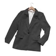 thumbnail image 2 of Saco largo de Mujer Elegante Atemporal Negro Extra Grande, 2 of 3