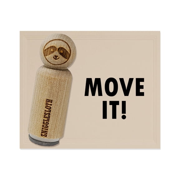 Move It Fun Text Rubber Stamp for Scrapbooking Crafting Stamping - Small 3/4 Inch