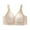 Beige, variant on Women's New Pattern Ribless Jacquard Bra - Comfortable, Adjustable Strap, Polyester, Multiple Sizes, for Daily Wear