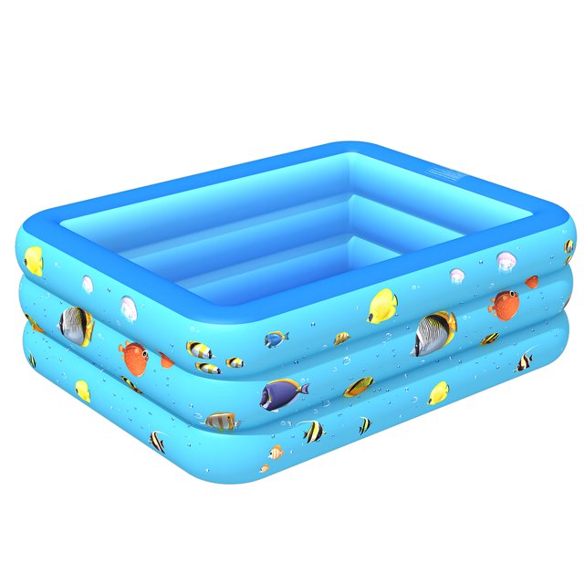 Foldable Swimming Pool for Kids,Rectangular Swimming Pools for Backyard