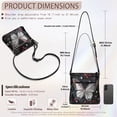 thumbnail image 7 of LedBack Leather Sling Bag for Women, Butterfly Print Crossbody Hobo Bag Satchel Purse with Adjustable Strap, Multi Pocket Messenger Bag for Travel Shopping, Black, 7 of 7