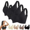 thumbnail image 4 of VISALY wireless bra pack Bra Front Closure for Women, Ladies Seamless Non-Wired Anti-Sagging Bra 3Pc Bra for Senior Front Closure Breathable Bra, Seamless Bra Underwear and Bra Sets, #C X,XL, 4 of 10