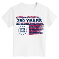 thumbnail image 5 of mgoYE 250th Anniversary USA Shirts Gifts for Girls USA 250th Birthday Celebration Top, Girls Boys’s 4th of July Patriotic Short Sleeve Shirt(White,11-12 Years), 5 of 5