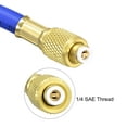 thumbnail image 4 of Unique Bargains 1.5m 1/4 SAE Thread Connector 600PSI Refrigeration Charging Hose Tube Blue, 4 of 4