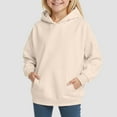 thumbnail image 5 of enyan Boy Hoodie Fleece Pullover & Zip-Up Sweatshirts for Boys Kids Youth Plain Basic Everyday Wear Beige,18-24 Months, 5 of 7