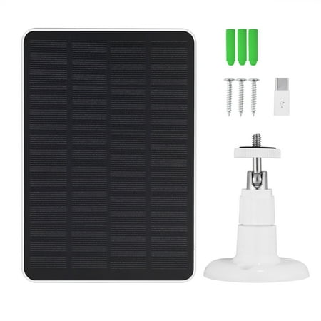 

Solar Panel 4W Solar Cells Charger 5V Outdoor Hiking Waterproof Solar Cahrging Panel for Small System White