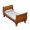 maroon, variant on Victorian Styles Miniature Single Bed 1/12 Scale Scene Display Furniture for Dollhouses Bedroom with Realistic Detailed