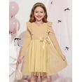 thumbnail image 5 of Arshiner Toddler Tutu Dress Little Girls Long Sleeve Casual Tulle Kids Fall Winter Outfits with Ribbon, 5 of 6