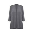 thumbnail image 7 of Plus Size Cardigan for Women, Yigetop Womens Casual Lightweight Cardigans with Pockets 3/4 Sleeve Open Front Dusters Cardigan Sweaters for Women Grey 2XL, 7 of 7
