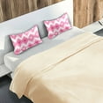 thumbnail image 5 of Yayeee Pillowcase Standard Size Set of 2 Satin Wrinkle Resistant Pillow Case, Heart Geometric, 5 of 8