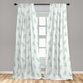 thumbnail image 4 of Ambesonne Vintage Winter Curtains, Seafoam Branches, Pair of 28"x63", Seafoam White, 4 of 4