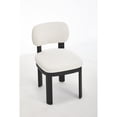 thumbnail image 6 of Hassch Modern Dining Side Chairs Set of 2, Accent Armless Kitchen Chairs with Fabric Upholstered Seat & Curved Backrest, Black Solid Wood Legs, Easy to Assemble, 6 of 6