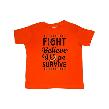 

Inktastic Leukemia Awareness Fight Believe Hope Fight Gift Toddler Boy or Toddler Girl T-Shirt