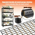 thumbnail image 6 of Tcbosik 5-Tier Heavy Duty Steel Storage Rack, 47.2"W x 23.6"D x 71.2"H, Adjustable Metal Shelving Unit with 2500 LBS Capacity, Open Design for Garage, Warehouse, Kitchen, Black, 6 of 7
