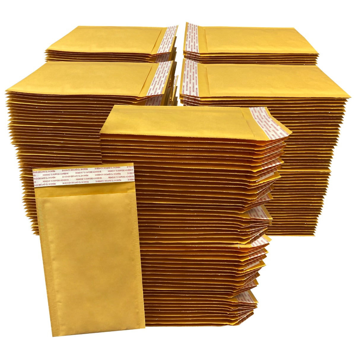 StarBoxes 250 Kraft Bubble Mailers 5x10" #00 Self-Seal Padded Envelopes