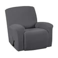 thumbnail image 1 of 1 Pce Housse Extensible pour Fauteuil Inclinable, Housse de Sofa, Meuble avec Bas Élastique Housse Extensible en Jacquard Spandex pour Fauteuil Inclinable Gris, 1 of 8