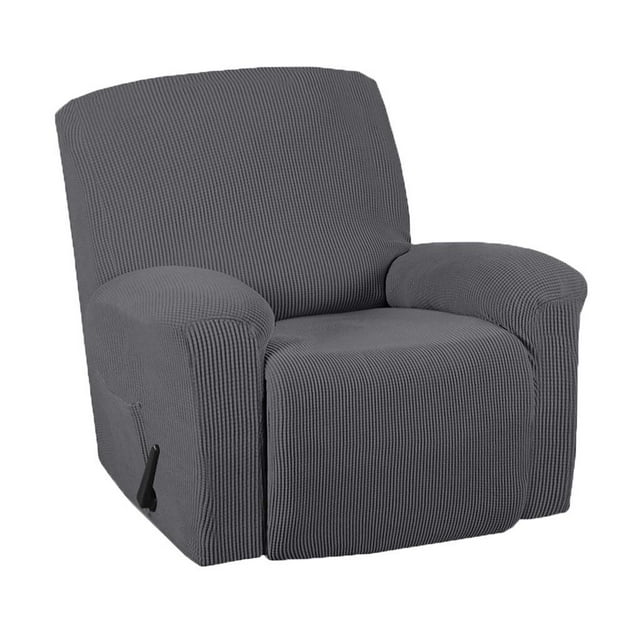 DOLITY 1pc Elastic Recliner Sofa Cover Non Slip Soft Armchair Slipcover Gray