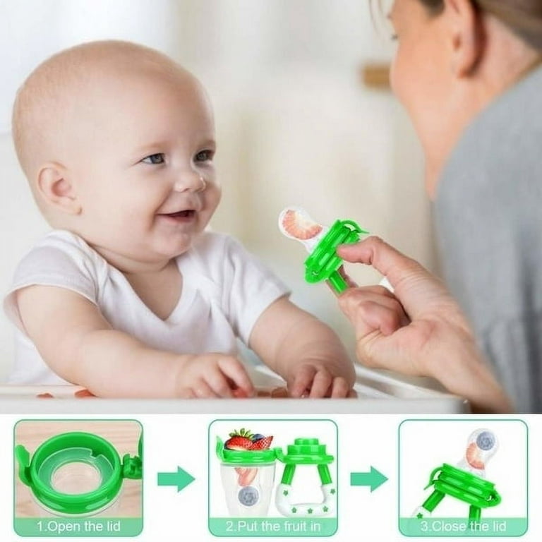 WYSLP Baby Silicone Fruit Food Mesh Feeder Pacifier-Teething Toys for Babies  0-3-4-6-12-18 Months Self-Feeding Soft Teether Utensils Infant Toddler Kids  Girls Boys Pink rosa