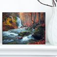 thumbnail image 2 of Designart Autumn Mountain Waterfall Long View Canvas Wall Art, 2 of 4