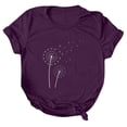 thumbnail image 2 of Pompotops Mode Femmes Été Col Rond Manches Courtes Imprimé Casual T-shirt Blouse, 2 of 3
