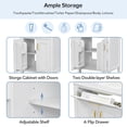 thumbnail image 3 of MODERNLUXE 24" Bathroom Vanity Combo with Ceramic Sink, Freestanding Bathroom Sink Cabinet with 2 Doors and 1 Drawer for Small Space,White, 3 of 9