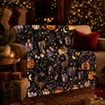 thumbnail image 3 of Smiling Jack-O'-Lanterns Wrapped Presents Halloween, Festive Halloween Scene, Warm Flannel Blanket for Living Room and Family Room, Art Lovers Halloween Gift, Festive Home Decor, 3 of 9