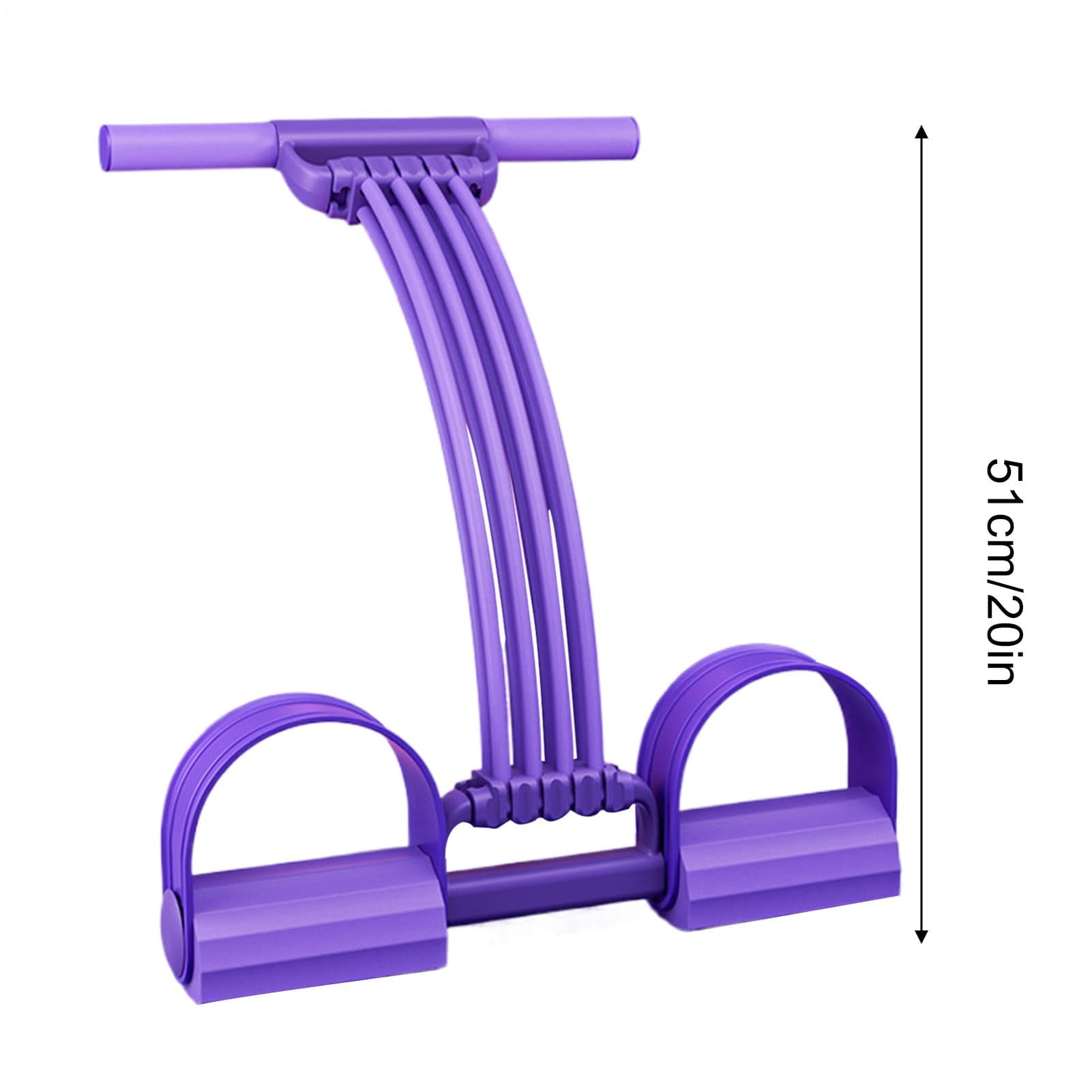 Multifunction Pedal Resistance Band Trainer, Elastic Abdominal Exercise Rope with Handles, Sit-Up Training Equipment for Full Body Workout at Home Gym