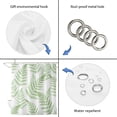thumbnail image 7 of 72x78 Inch Shower Curtain Green Ferns Bathroom Decor, Waterproof Fabric Bathtub Bath Curtains Decorative Spring Summer Botanical Leaves Extra Long Shower Curtain Set with Hooks, 7 of 7