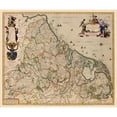thumbnail image 3 of Visscher 17x15 Black Modern Framed Museum Art Print Titled - Provinces Netherlands - Visscher 1681, 3 of 5
