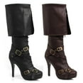 thumbnail image 2 of Women's Swashbuckler High Heel Boots in Brown, size: 7 | Leather by Medieval Collectibles, 2 of 2