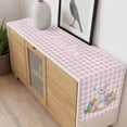 thumbnail image 4 of Easter Table Runner - 70 Inch Long, Kitchen Dining Table Runner Dresser Scarves, Spring Watercolor Bunny Eggs Butterflies Pink Plaid Farmhouse Decor for Coffee Tables Wedding Party Banquet, 4 of 8