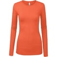 thumbnail image 2 of Kaylee_xo Women’s Round Neck Long Sleeve Solid Basic Slim Fit Cute Stretchy Tee Shirt Top, 2 of 2