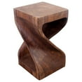 thumbnail image 4 of Home Square 20x12" Traditional Wood Twist End Table in Mocha Brown - Set of 2, 4 of 7