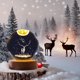 thumbnail image 1 of Adornos navideños, regalos navideños, luces de cristal para árbol de Navidad y bola de cristal de reno, luz nocturna grabada estéreo con base de madera, decoración o regalo navideño único, luz de noch, 1 of 9