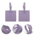 thumbnail image 3 of Unique Bargains 1 Pc Square Luggage Tag for Travelling Purple Polyurethane, 3 of 5