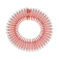 thumbnail image 1 of Full Circular Tooth Interlocking Stretch Comb Flexible Crystal Circle Combs Hairband Holder Head Band Banquet Hairstyling Red, 1 of 9