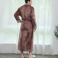 thumbnail image 6 of Full Length Flannel Bathrobe Pajamas Women Belted Plush Soft Fleece Long Bath Robes Nightgown Spa Sleepwear Housecoat (Large, Coffee), 6 of 6