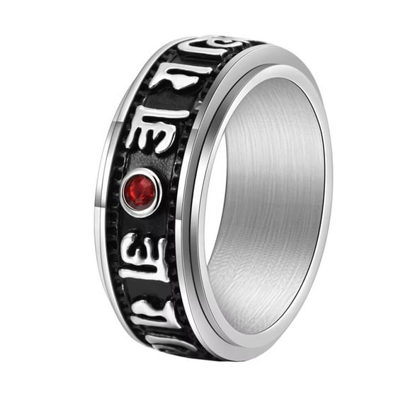 PAMTIER Unisex Stainless Steel Personality Classic Cool Hip Hop 14mm Plain Smooth Solid Square Cut Biker Ring Comfort Fit Gothic Punk Silver Size 8