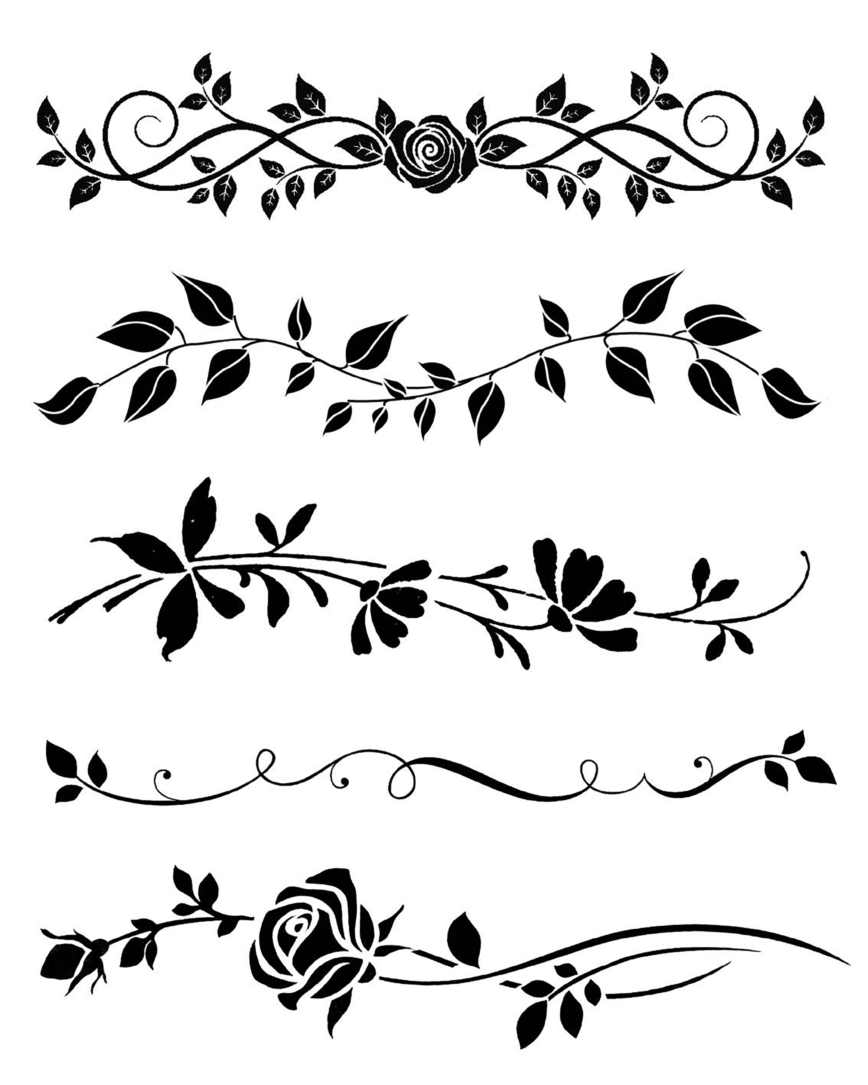 Stamperia Stencil 7.87"X9.84"Border Rose