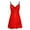 Red, variant on Womens Fashion Shapewear Full Figure Bras T-Shirt Bras Dress Satin Slip Silk Bow Solid Color Sexy Sleepwear Lingerie Dress Red 3X