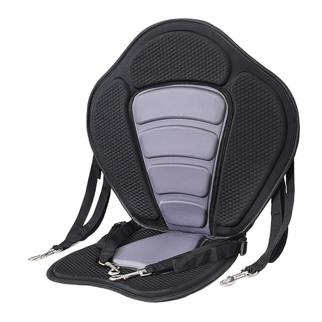 Siège de Kayak Rembourré Siège de Canot Coussin Réglable Siège de Pêche Universel Gris