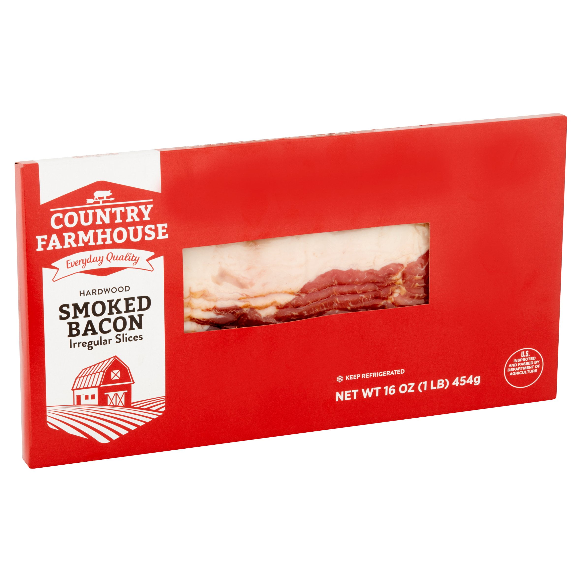 Country Farmhouse Hardwood Smoked Irregular Sliced Bacon 16 Oz Walmart Com Walmart Com