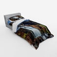 thumbnail image 3 of Ambesonne East Bedding Set 4 Pcs, Pongour Waterfall Exotic, Queen, White Blue, 3 of 3