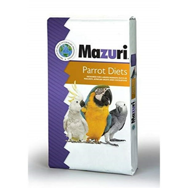 mazuri parrot maintenance diet bird food, 25 lb bag