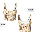thumbnail image 6 of Uemuo Cute Bee Honey Jar Hive Bear Pattern Women's Sports Bra - High Impact Support, Breathable, and Comfortable Athletic Bra for Running, Yoga, and Workouts, 6 of 9